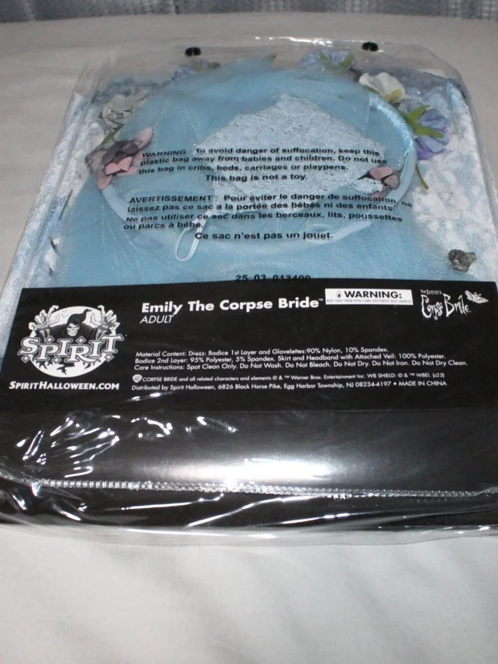 NWT Spirit Halloween Emily Corpse Bride Costume Adult Size Medium 8-10 - Picture 4 of 7